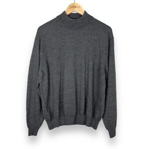 100% Merino Wool Dark Grey Pullover XXL - Sweater, Fall, Shirt, Breathable